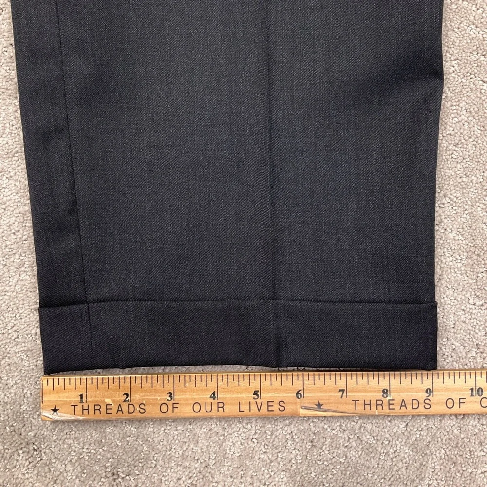Hart Schaffner Marx Suit Mens 42S 37W 27L Charcoal 2 Button Minimalist Tailored